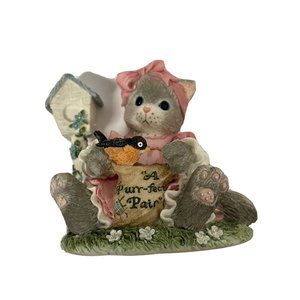 Calico Kittens Youre My Feathered Friend Forever Figurine 203971 3"